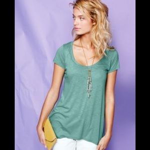 Garnet Hill swing tee. Small. Turquoise.